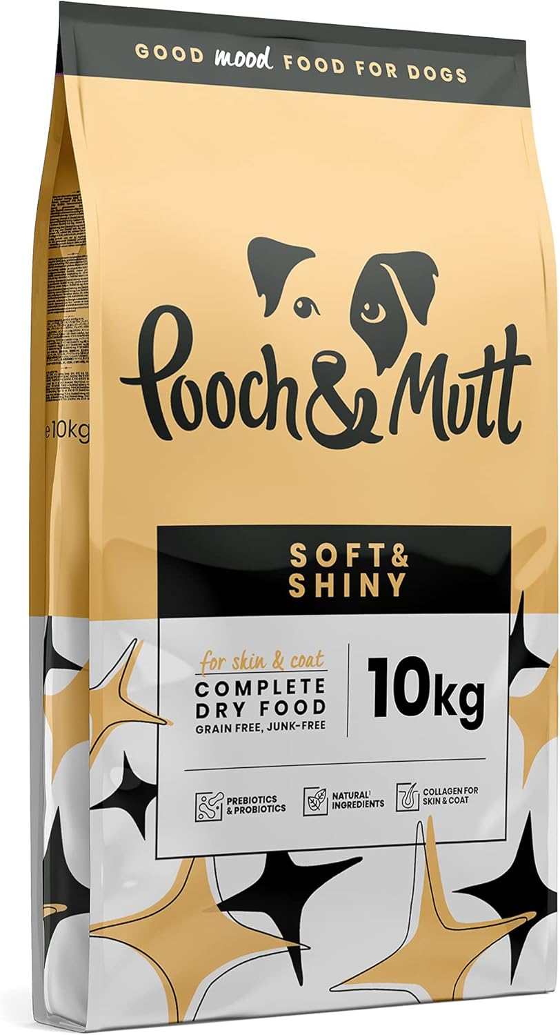 Pooch & Mutt - Soft & Shiny, Complete Dry Dog Food (Grain Free), Herring and Linseed, 10kg