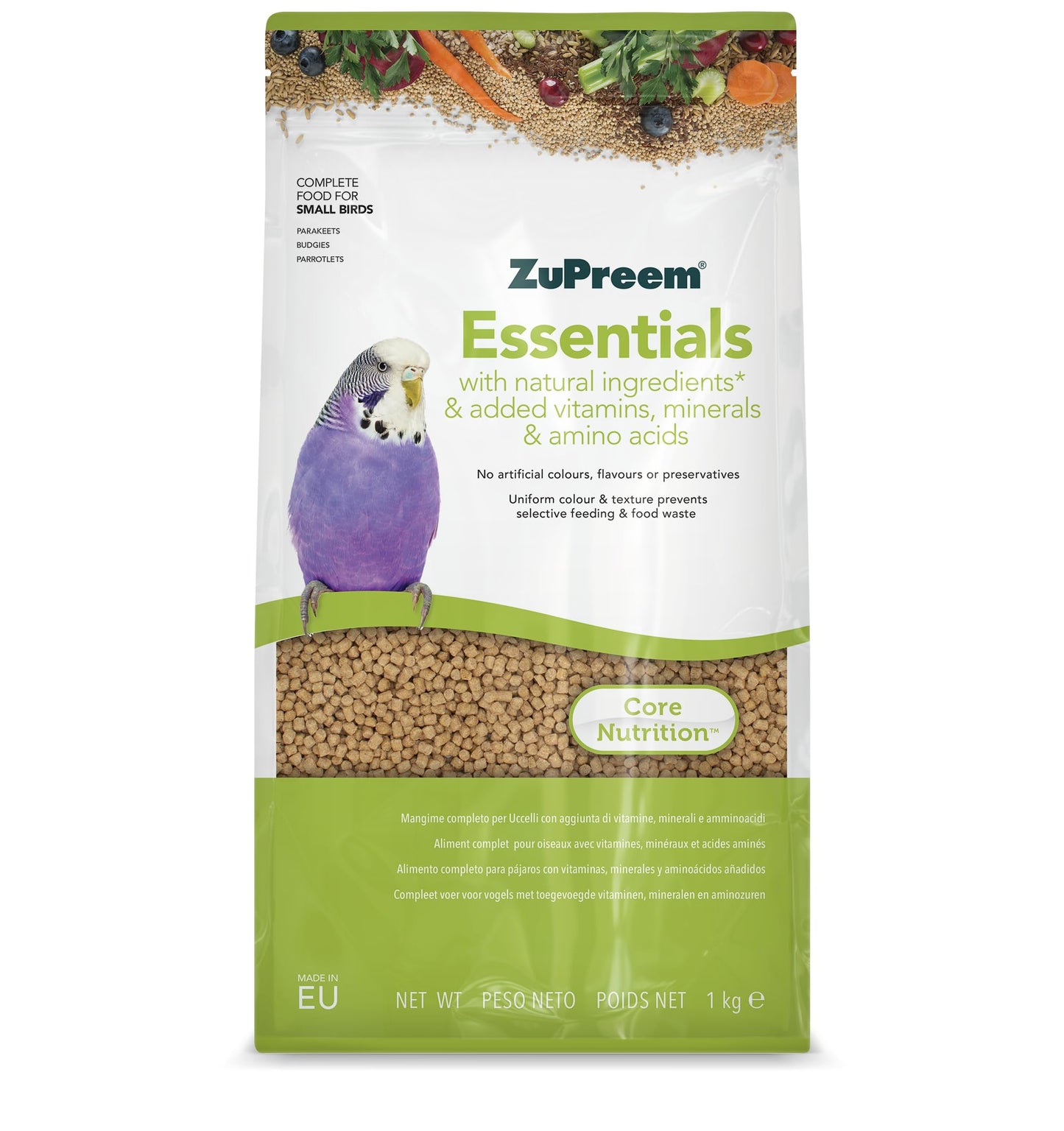 ZuPreem Fruitblend Complete Bird Food for Small Birds - 1kg