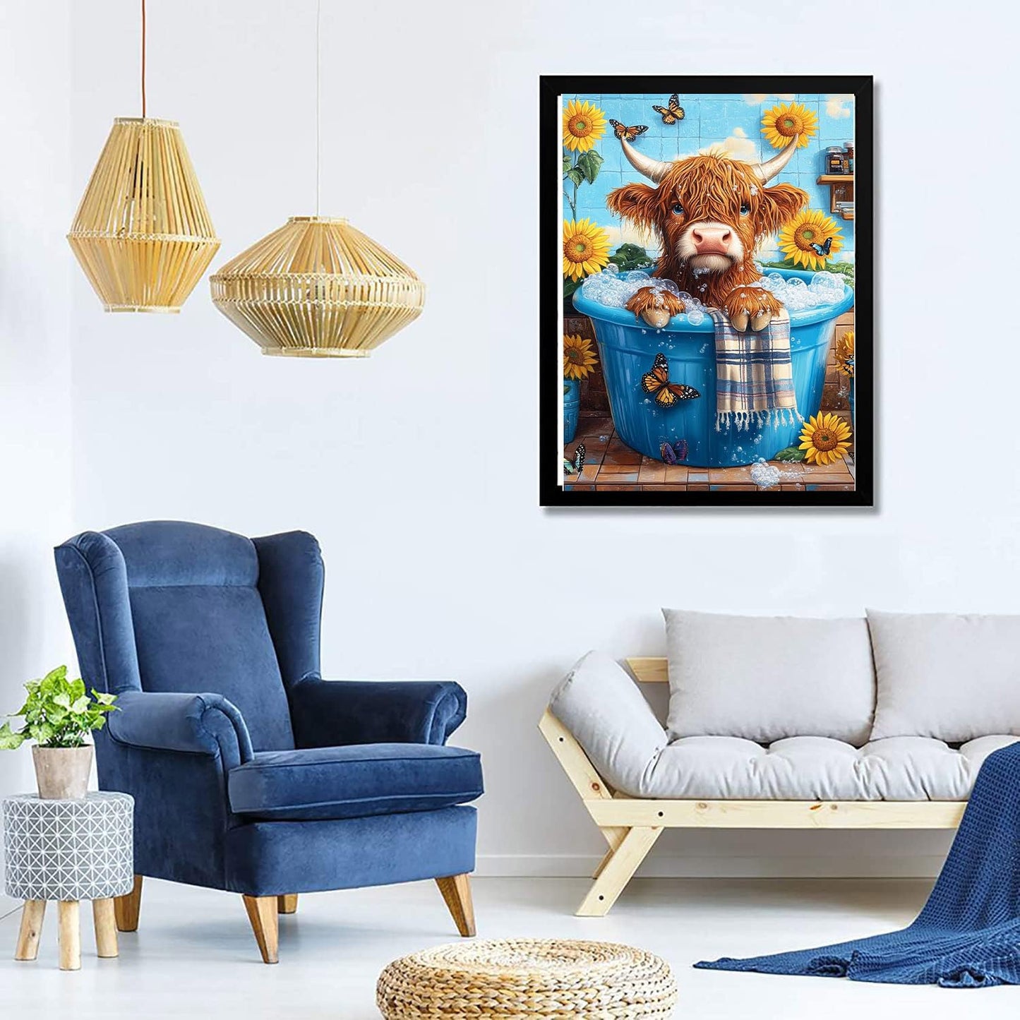 cdsnxore Diamond Painting Kits for Adults, Animal Cow Diamond Art Kits for Adults Beginners, Diamond Arts Kits for Home Wall Decor 12 x 12 Inch (286)