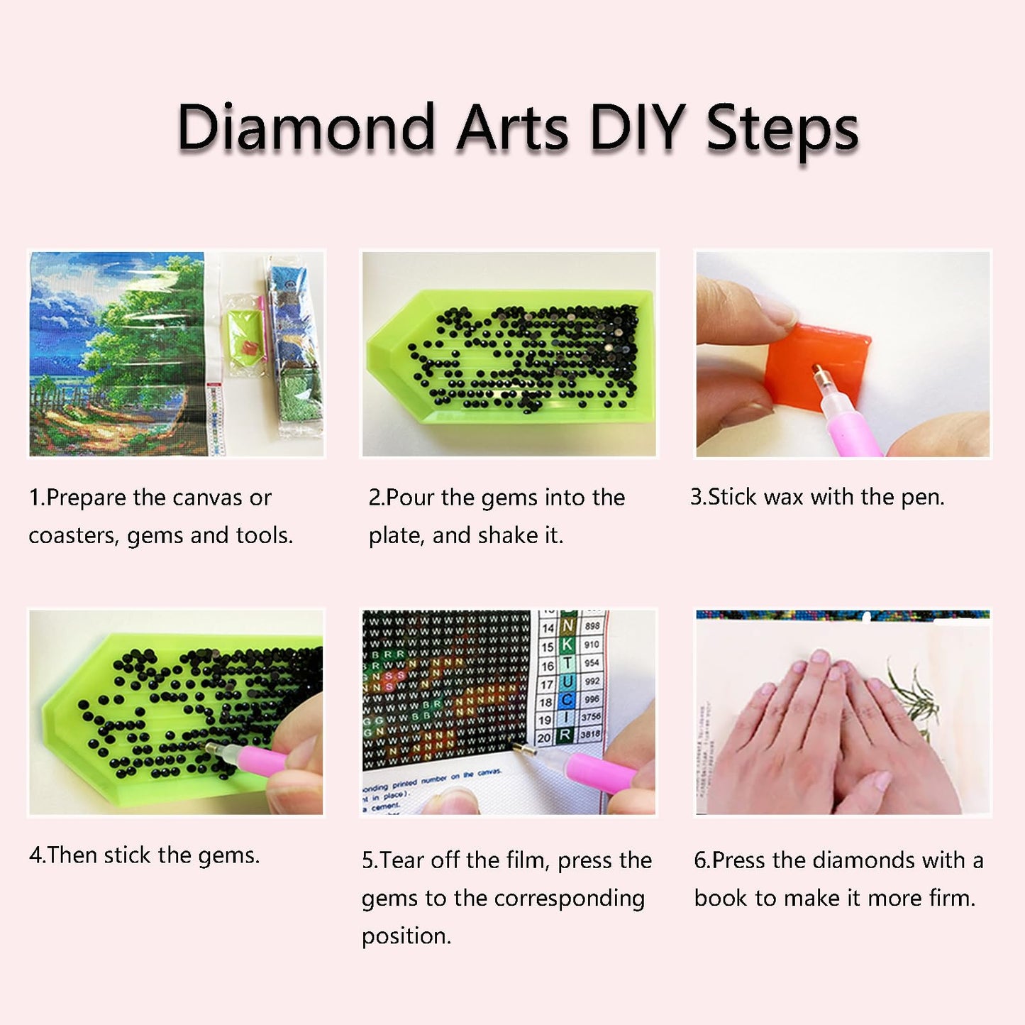 Muzagroo Art 5D Diamond Painting Kits for Adults, DIY Diamond Art Kits for Beginners, Turtle Diamond Dot Kits Gem Arts and Crafts for Living Room, Gem Painting Bedroom 4 PCS Wall Art