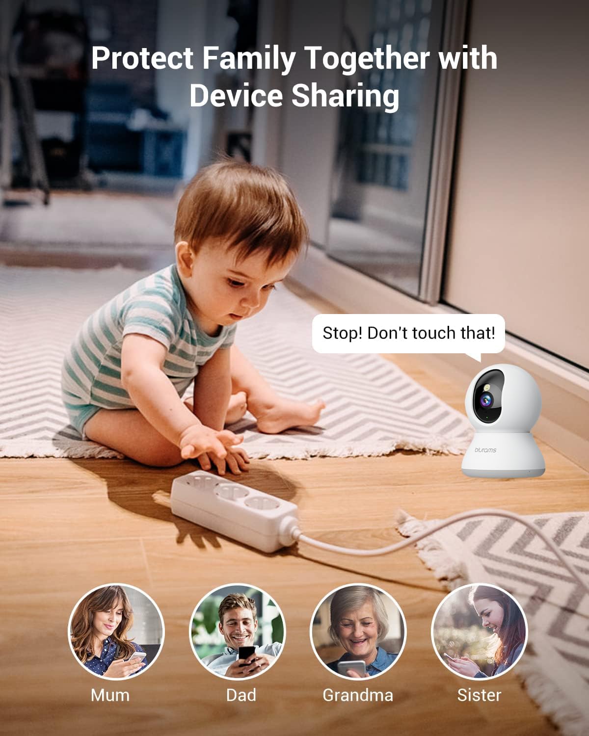blurams Pet Camera 2K, Indoor Camera, Dog Camera, 360° Home Security Camera, Night Vision, Motion Tracking, 2-Way Talk, Cloud&SD, APP Control, Works with Alexa