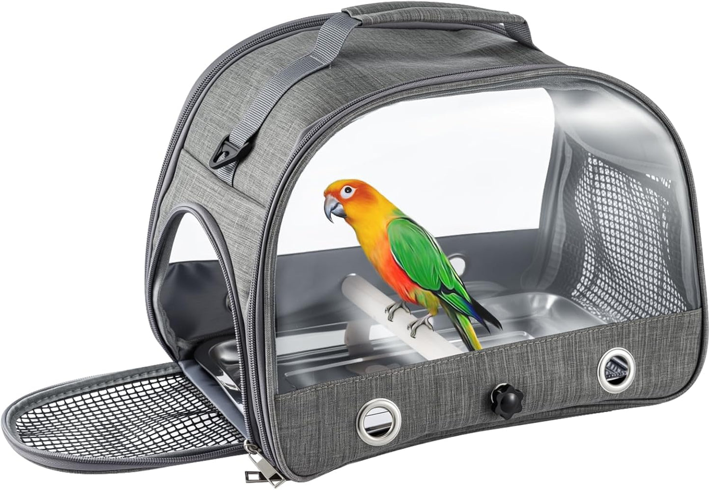 Bird Travel Carrier Portable Small Bird Carrier Breathable Collapsible Travel Bag for Parrot Parakeet Budgie Cockatiel