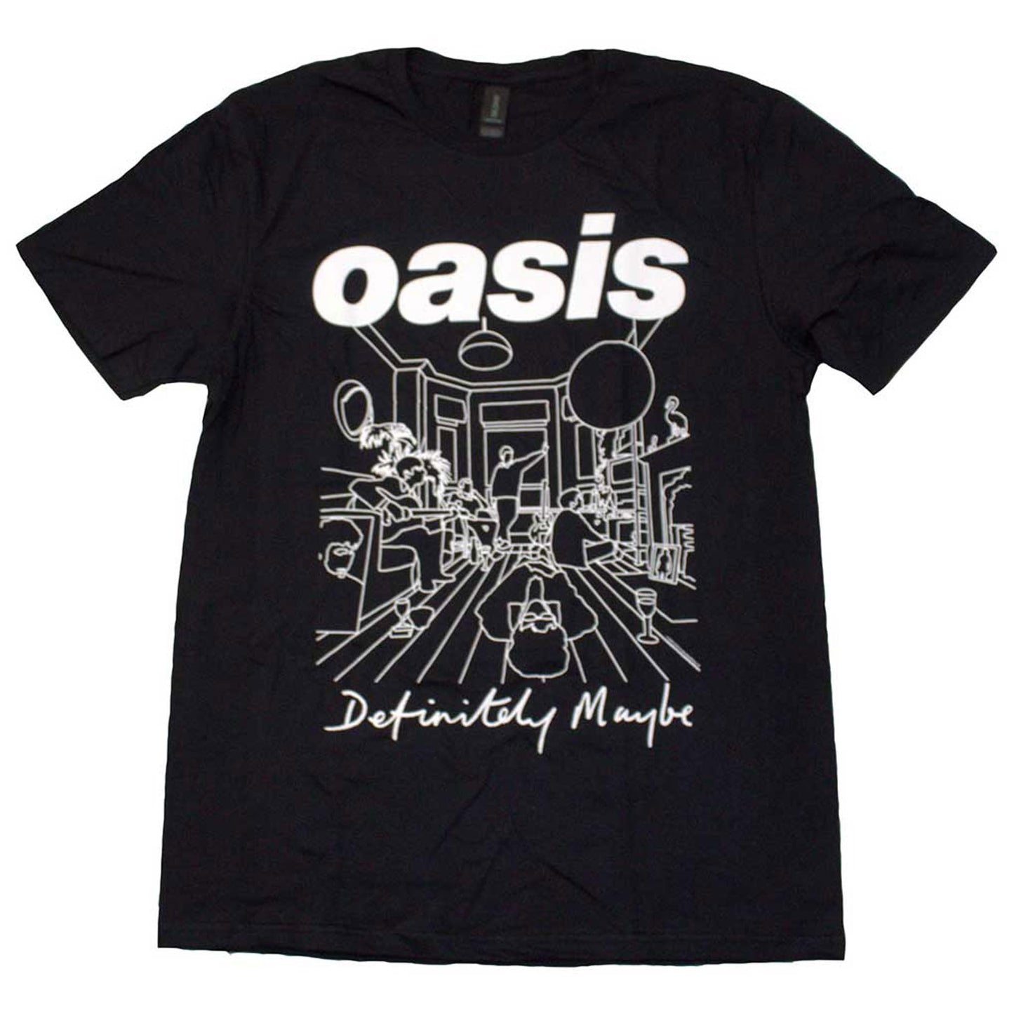 Rock Off officially licensed products Oasis Definitely Maybe Line Drawing T Shirt