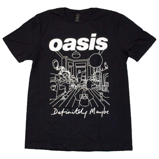 Rock Off officially licensed products Oasis Definitely Maybe Line Drawing T Shirt
