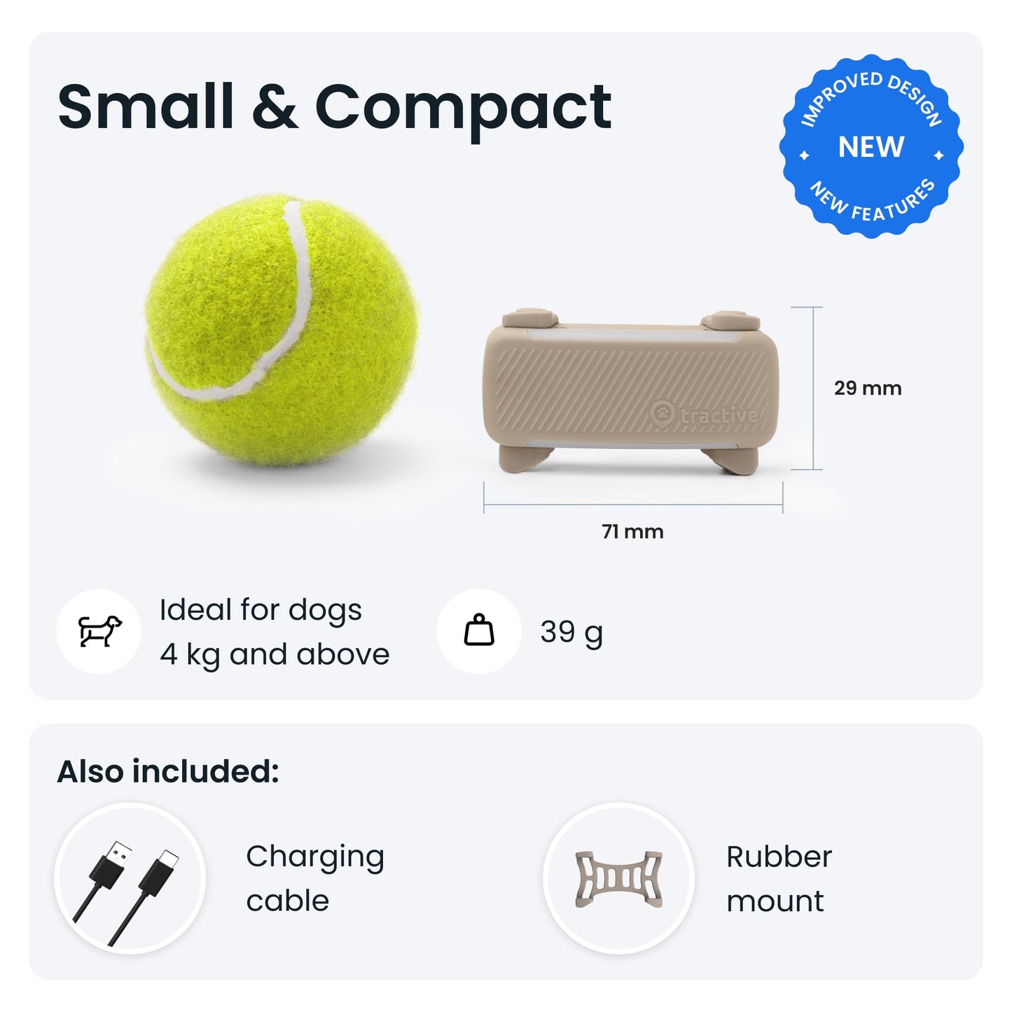 Tractive GPS Dog Tracker | 2025 Edition | Market leader | Real-time location tracking | Escape Alerts | Activity Monitoring | Health Alerts | Bark Monitoring