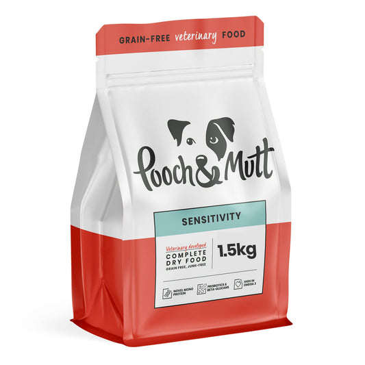 Pooch & Mutt – Veterinary Diet Dog Food (Grain Free), Sensitivity, 1.5kg (Packaging may vary)