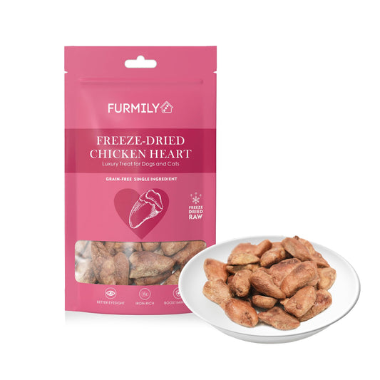 Freeze-Dried Chicken Pet Treats by FURMILY 40g, for Cat & Dog, Food Topper, Natrual, No Additive, 100% Chicken, Freeze-dried to protect nutrition, High protein, Healthy, Easy Digestion