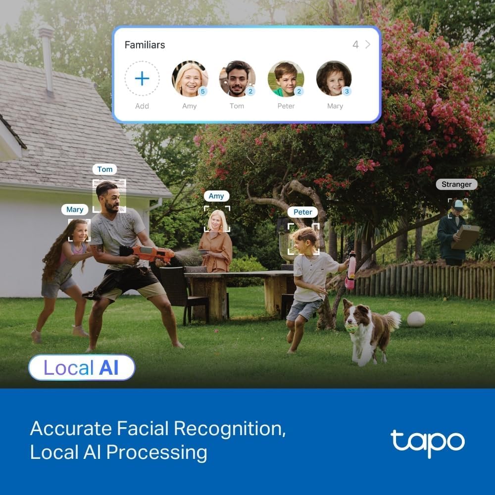 Tapo C211 2K 3MP Pan/Tilt Indoor Camera House Security Camera, WiFi Camera, No Monthly Fee, AI Detection, Dog Camera, Baby Camera Monitor, CCTV, 360° View, Night Vision, Works with Alexa & Google