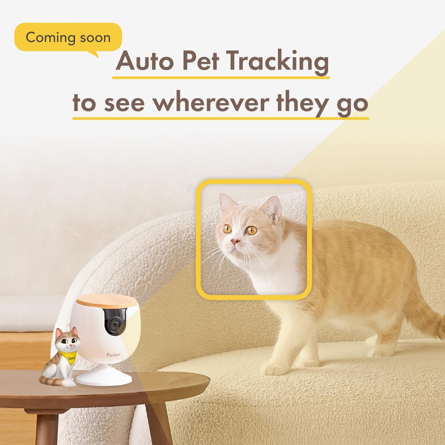 Furbo 360° Dog Camera w/Home Safety Package [PREMIUM W/SUBSCRPITION] Smart Pet Monitor w/App for Dog & Home, Rotating 360° View, Colour Night Vision, Auto-Tracking, Treat-toss, Barking, Smart Alert