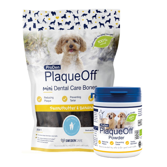 ProDen PlaqueOff Powder for Dogs & Cats, Tartar & Bad Breath Remover with 100% Natural Teeth Plaque Remover 180 g