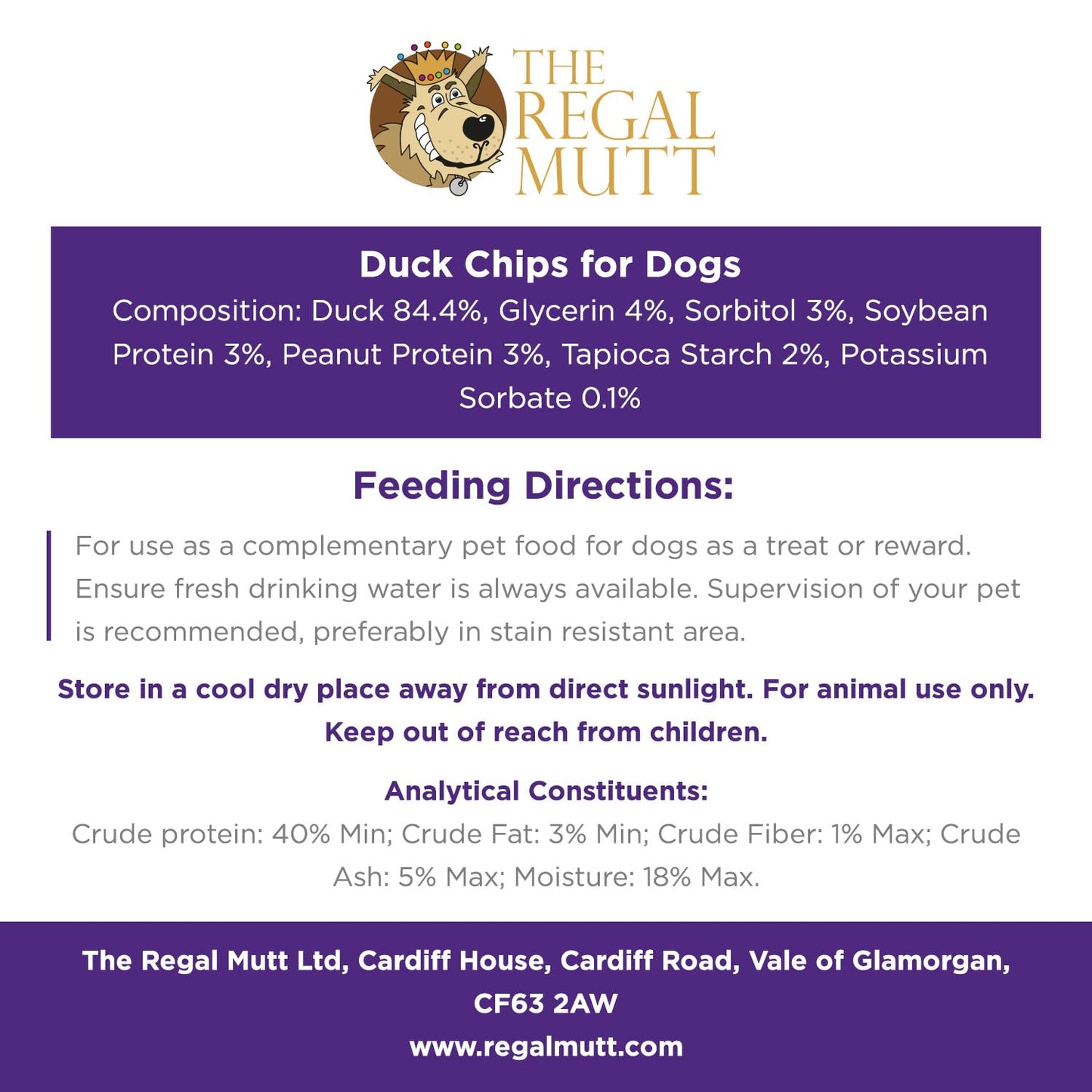 The Regal Mutt - Chewy Duck Fillets - 1kg Bag