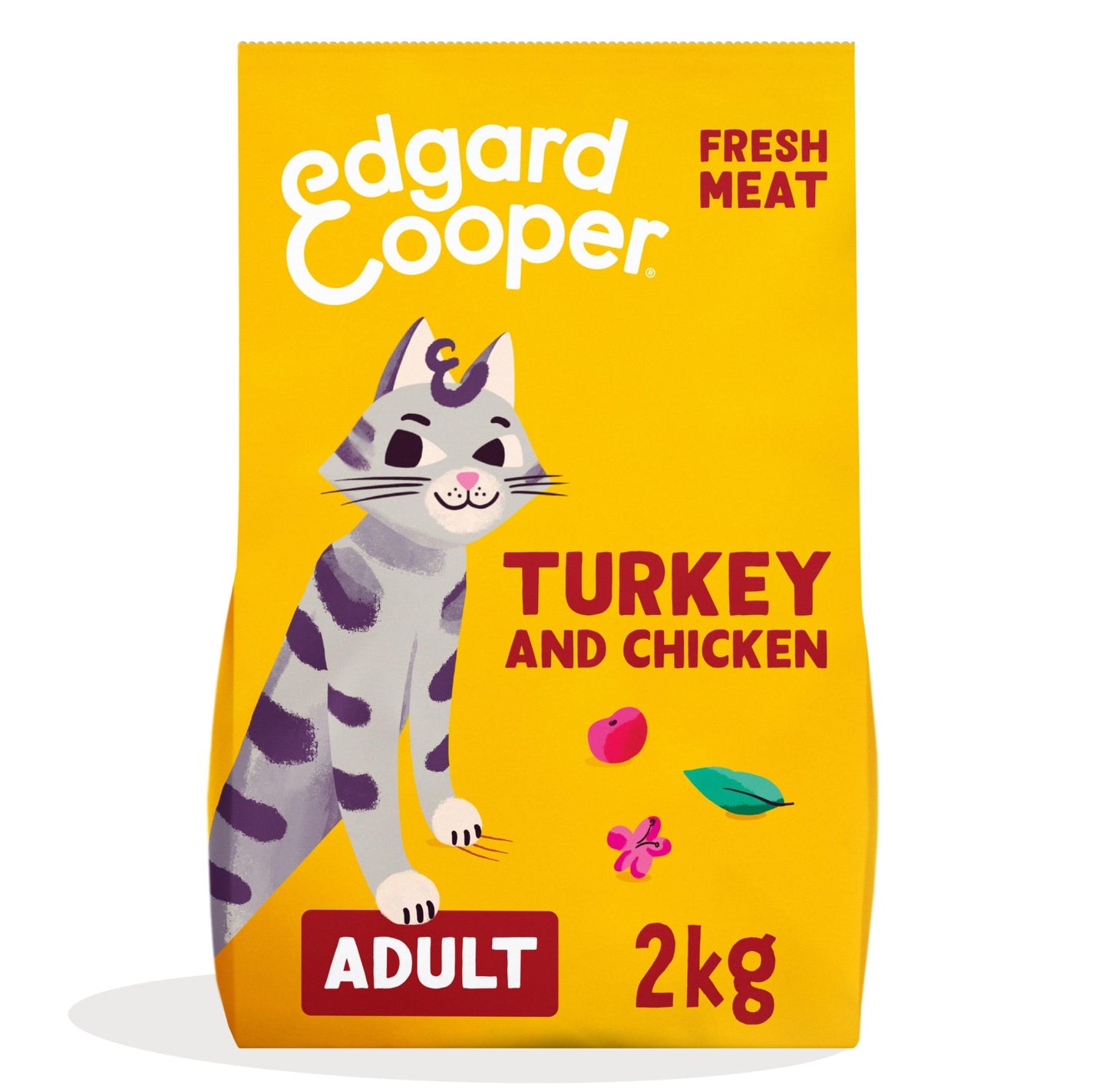 Edgard and Cooper Dry Cat Food Grain Free Adult Chicken 2kg - Natural, Fresh Meat for indoor or outdoor cats, Junk free, Healthy Ingredients, help support sensitive stomachs