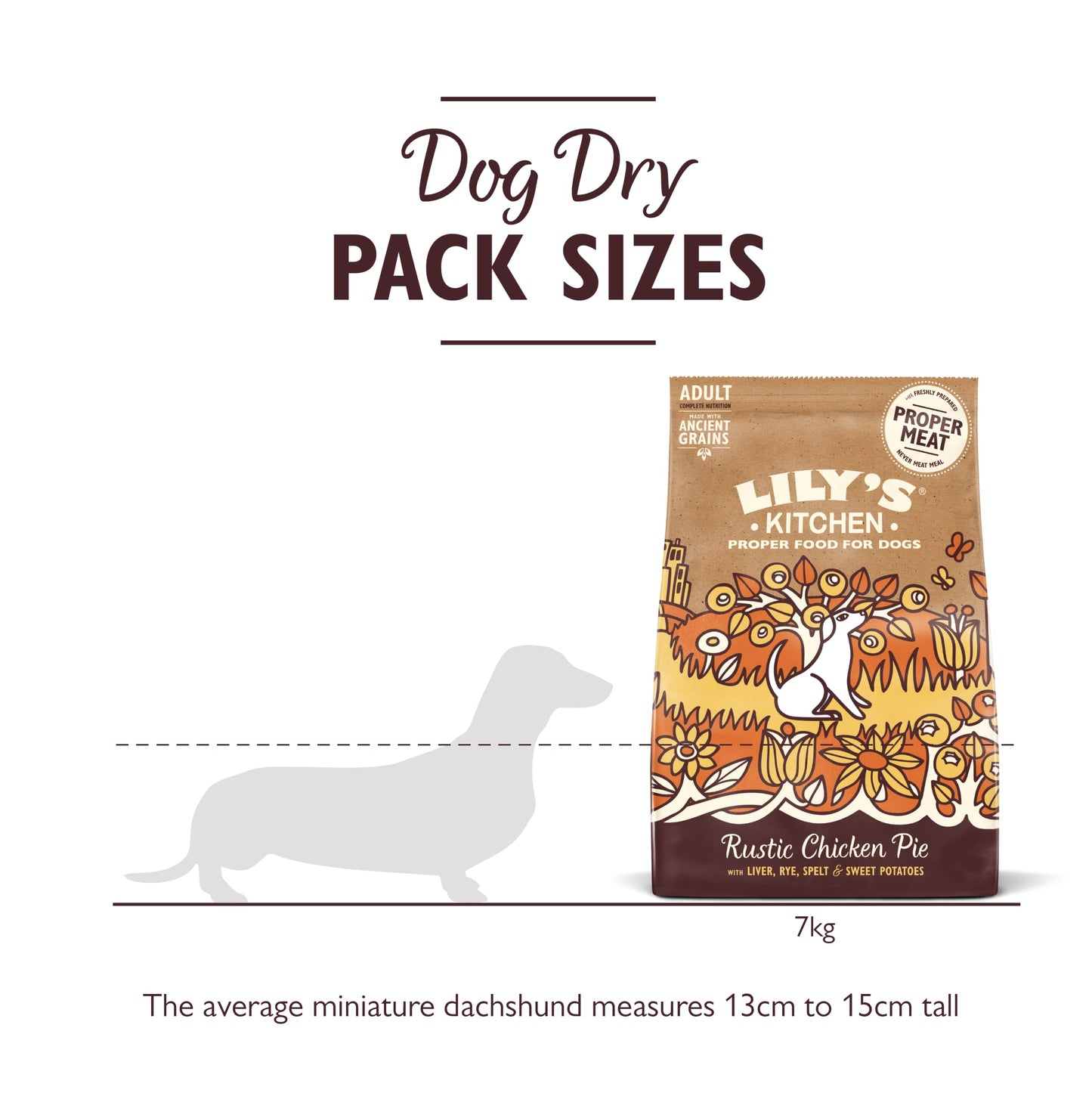 Lily’s Kitchen Made with Natural Ingredients Adult Dry Dog Food Beef Stew with Ancient Grains 1kg Bag