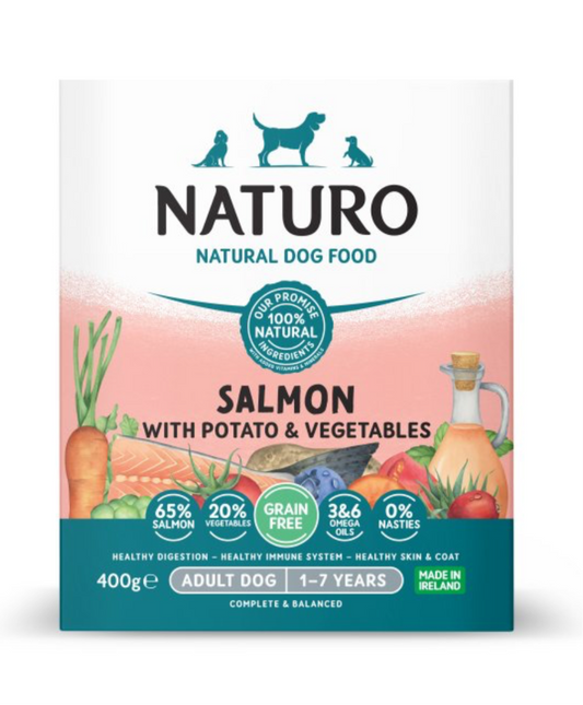 Naturo Adult Grain Free Salmon with Potato & Veg Trays 7 x 400g