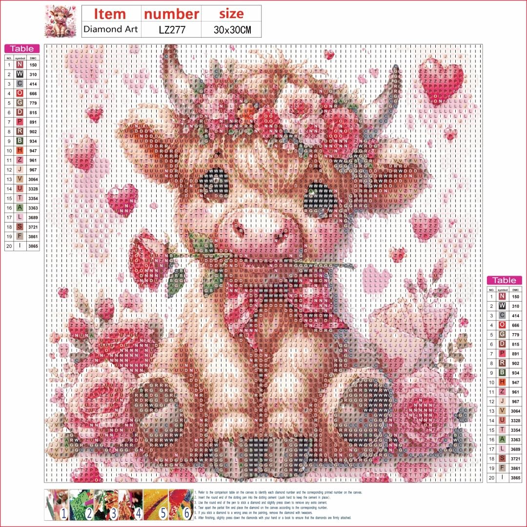 cdsnxore Diamond Painting Kits for Adults, Animal Cow Diamond Art Kits for Adults Beginners, Diamond Arts Kits for Home Wall Decor 12 x 12 Inch (286)