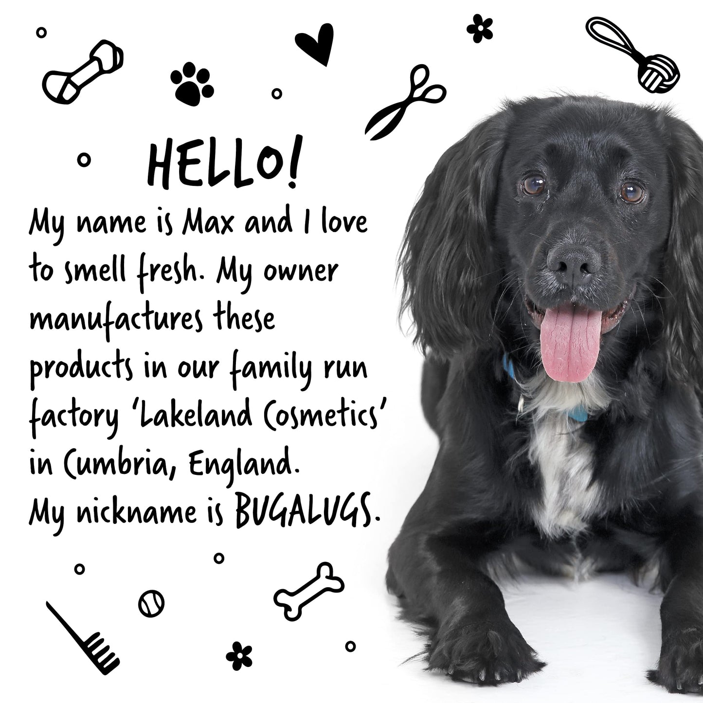 BUGALUGS Baby Fresh Dog Shampoo grooming products for smelly dogs with baby powder scent, best puppy shampoo, Vegan pet shampoo professional (625ml)