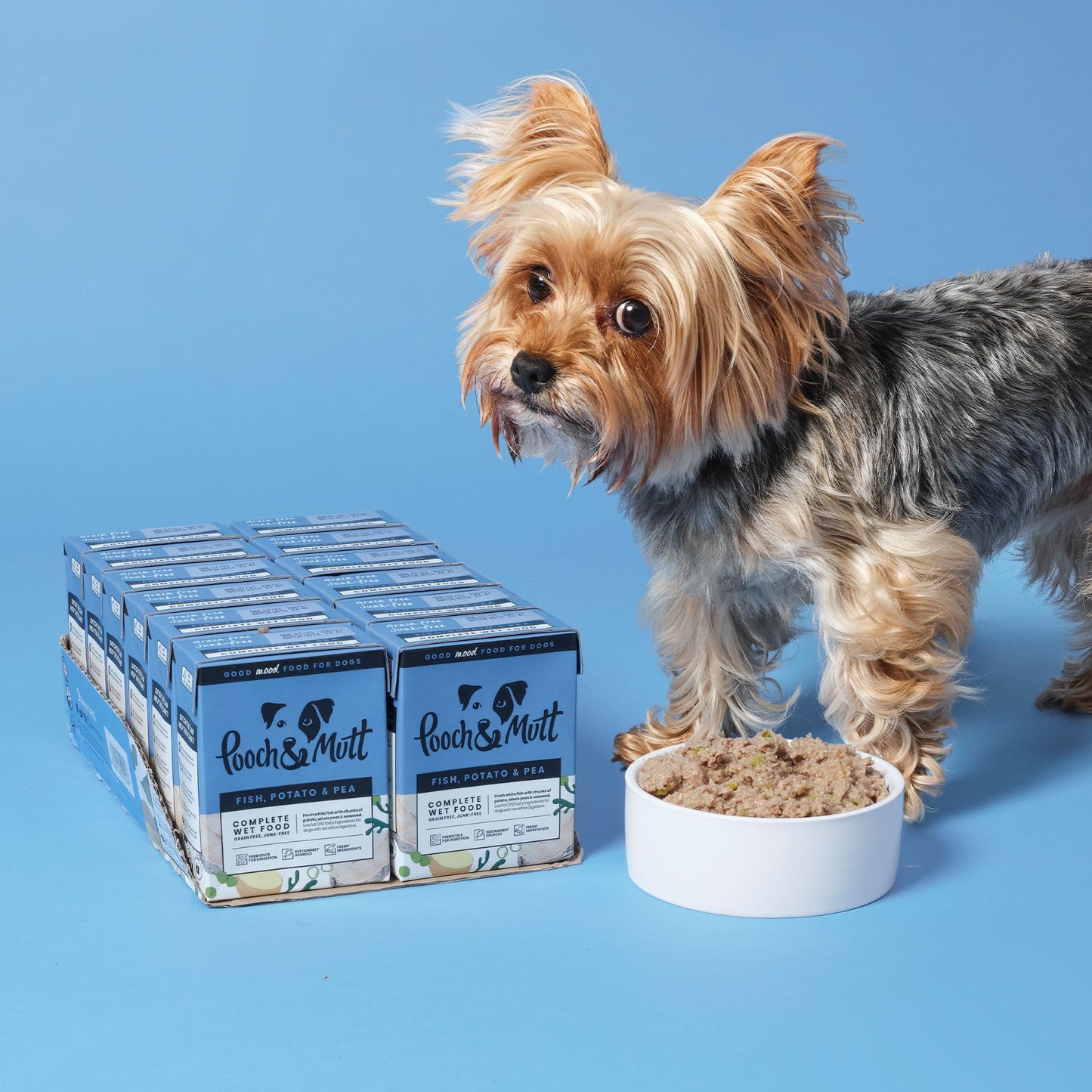 Pooch & Mutt - Variety Pack of Complete Wet Dog Food, Dry Dog Food Topper, 12x375g