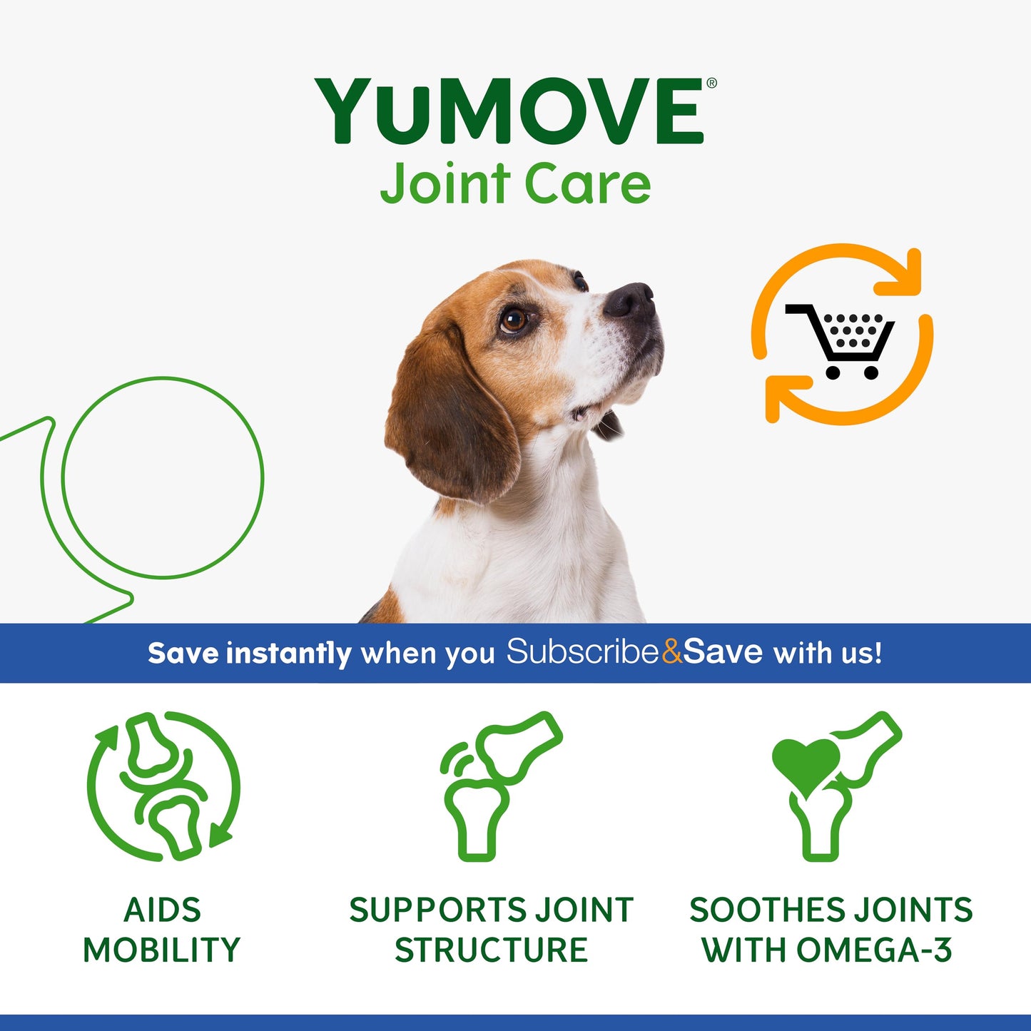 YuMOVE Max Strength Joint Supplement for Senior Dogs, Essential Dog Hip and Joint Aid for Senior Dogs with Glucosamine, Chondroitin, Green Lipped Mussel, Aged 8+, 60 Chews