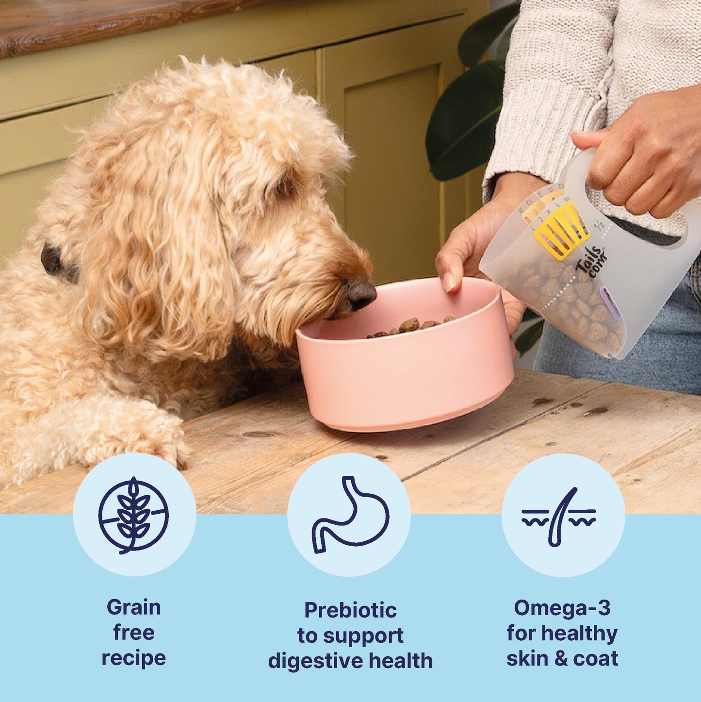 Tails.com Inner Vitality - Dry Dog Food Medium & Large Adult Chicken 2kg - 1-7 yrs - Source of glucosamine & chondroitin to support healthy joints