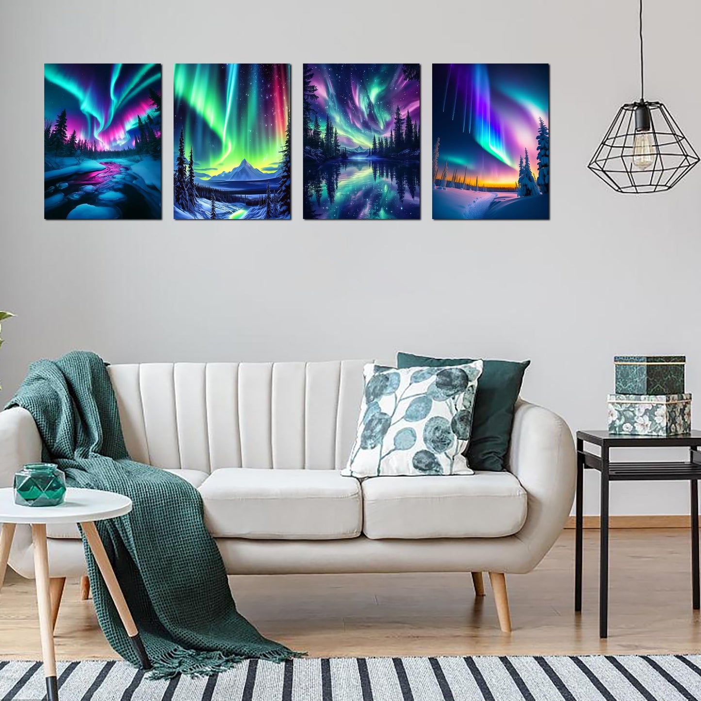 Muzagroo Art 5D Diamond Painting Kits for Adults, DIY Diamond Art Kits for Beginners, Turtle Diamond Dot Kits Gem Arts and Crafts for Living Room, Gem Painting Bedroom 4 PCS Wall Art