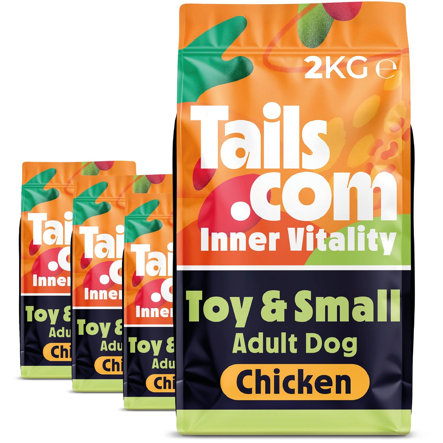 Tails.com Inner Vitality - Dry Dog Food Medium & Large Adult Chicken 2kg - 1-7 yrs - Source of glucosamine & chondroitin to support healthy joints