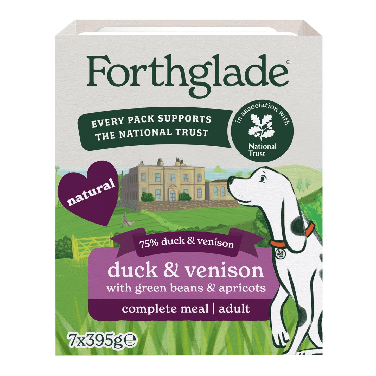 Forthglade Wet Dog Food, National Trust Variety Pack - Grain Free & Hypoallergenic Dog Food, Adult 1 Year+, Turkey & Goose and Duck & Venison, Stomach Sensitive, Natural Ingredients