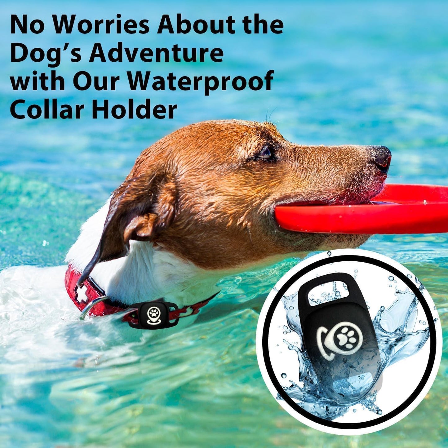 Dog Tracker, Pet Tracker with Dog Collar Tracker Holder, Dog Tracker with No Monthly Fees for Location Tracking, Work with Find My Only iOS, No GPS