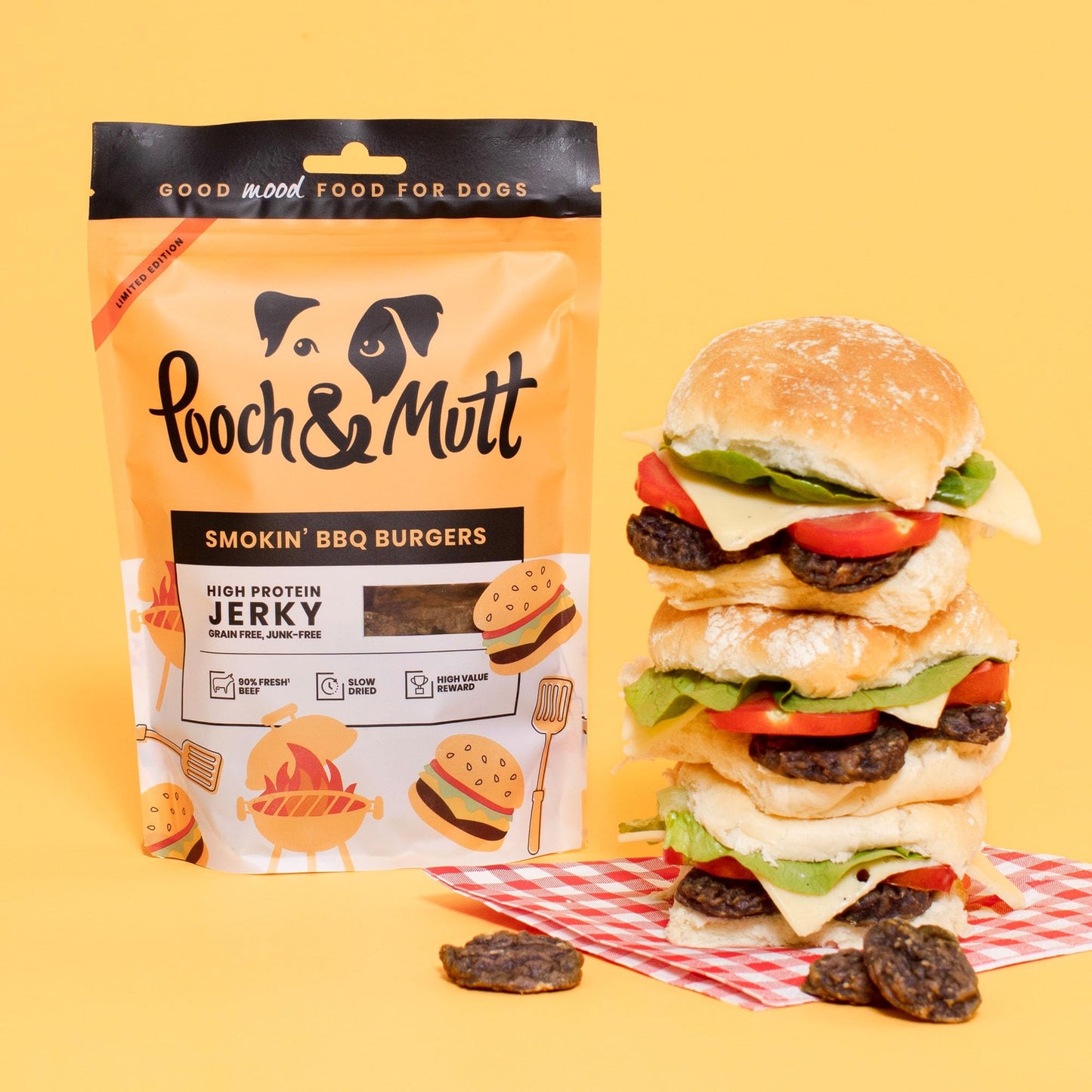 Pooch & Mutt - Meaty Jerky Treats, Grain Free Baltic Beef for Training Reward
