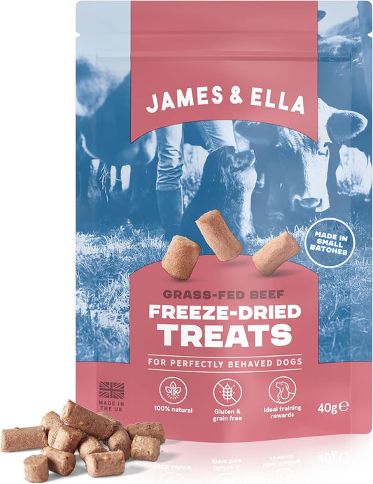 James & Ella Freeze-Dried Dog Treats (40g) ❘ Delicious Country Game Freeze-Dried Dog Treats, Packed with Protein, Essential Oils & Minerals for Happy, Healthy Dogs, Lightweight & Gluten Free