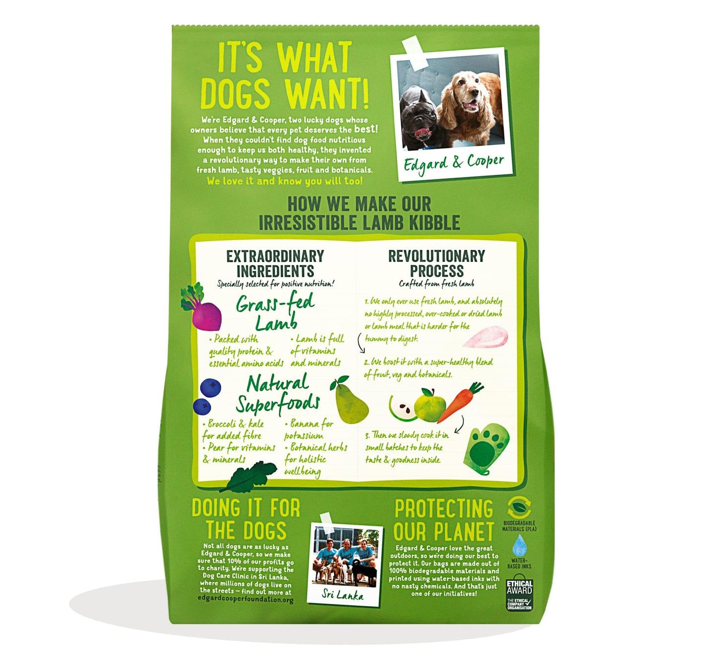 Edgard Cooper Grain Free Dog Food Dry, Natural Kibble Dry Dog Food for Adults, Gluten-Free, Hypoallergenic, with Fresh Meat & Amino Acids