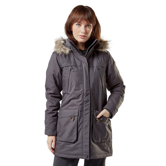 Peter Storm Women’s Paloma Waterproof Parka Jacket with Faux Fur Lined Hood and 4 Pockets, Waterproof, Insulated & Adjustable Winter Coat, Walking, Hiking & Outdoor Recreation, 5000mm HH No