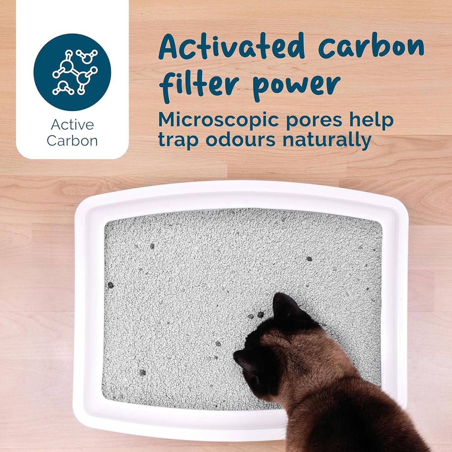 Petsentials Super Clumping Cat Litter with Activated Carbon – 10L | Ultra Absorbent Bentonite Clay, Odour Control, Fast Clumping, Low Dust | Premium Cat Litter for Hygienic Litter Box