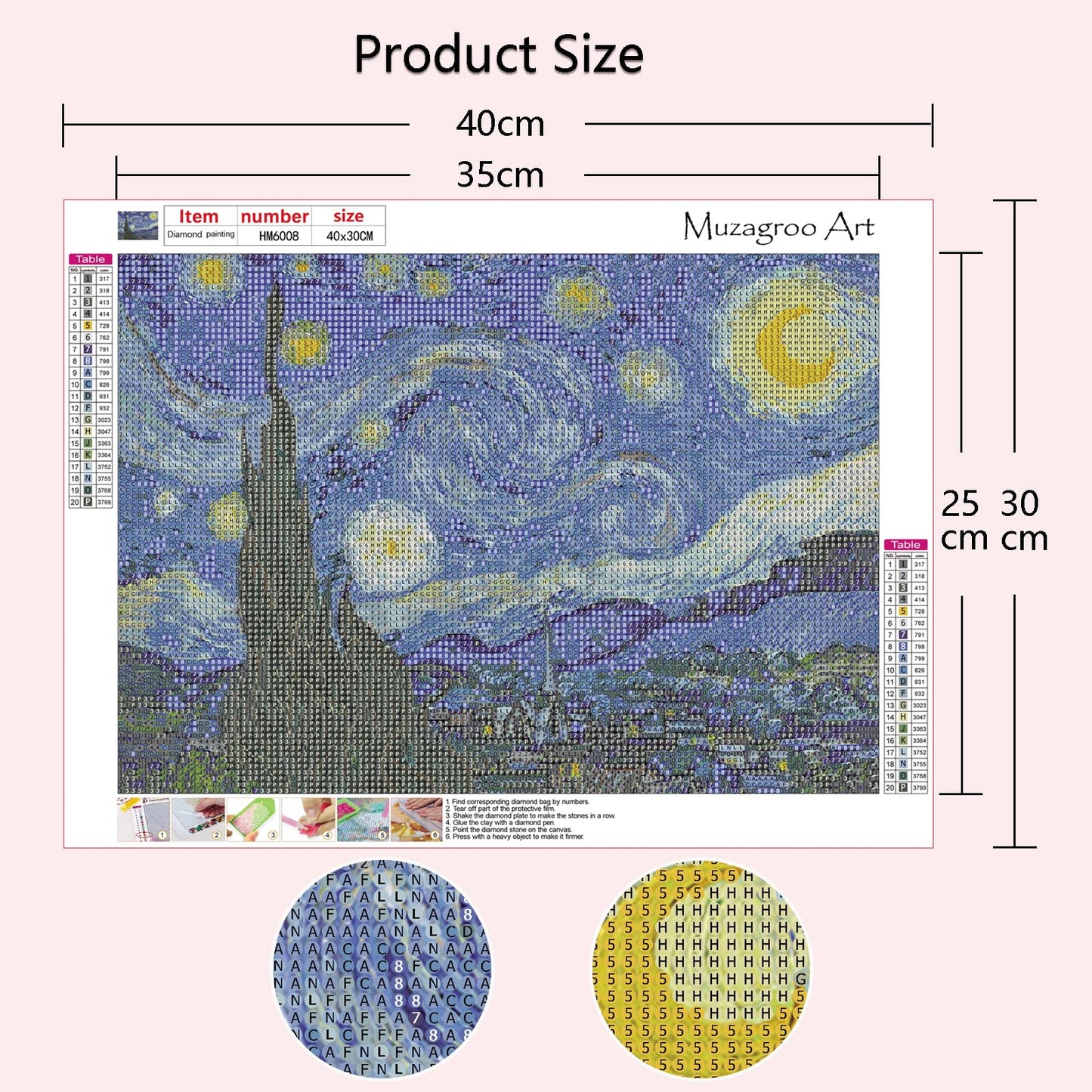 Muzagroo Art 5D Diamond Painting Kits for Adults, DIY Diamond Art Kits for Beginners, Turtle Diamond Dot Kits Gem Arts and Crafts for Living Room, Gem Painting Bedroom 4 PCS Wall Art