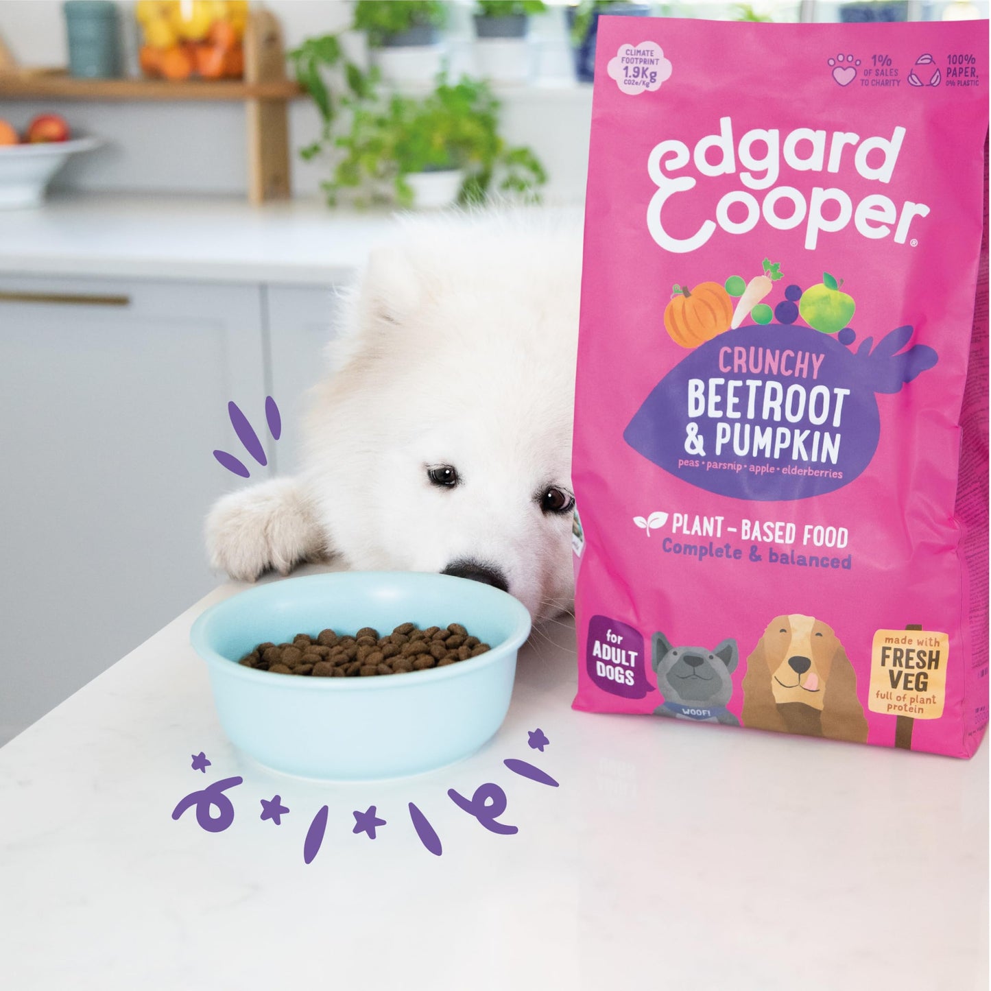 Edgard Cooper Grain Free Dog Food Dry, Natural Kibble Dry Dog Food for Adults, Gluten-Free, Hypoallergenic, with Fresh Meat & Amino Acids