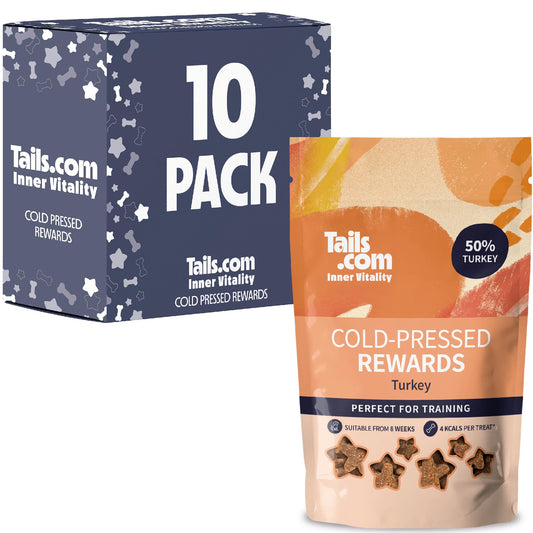 Tails.com Inner Vitality - Dog Treats Superfood Bites Salmon 10 x 80g - Grain free recipe - Rich in salmon, a source of Omega 3