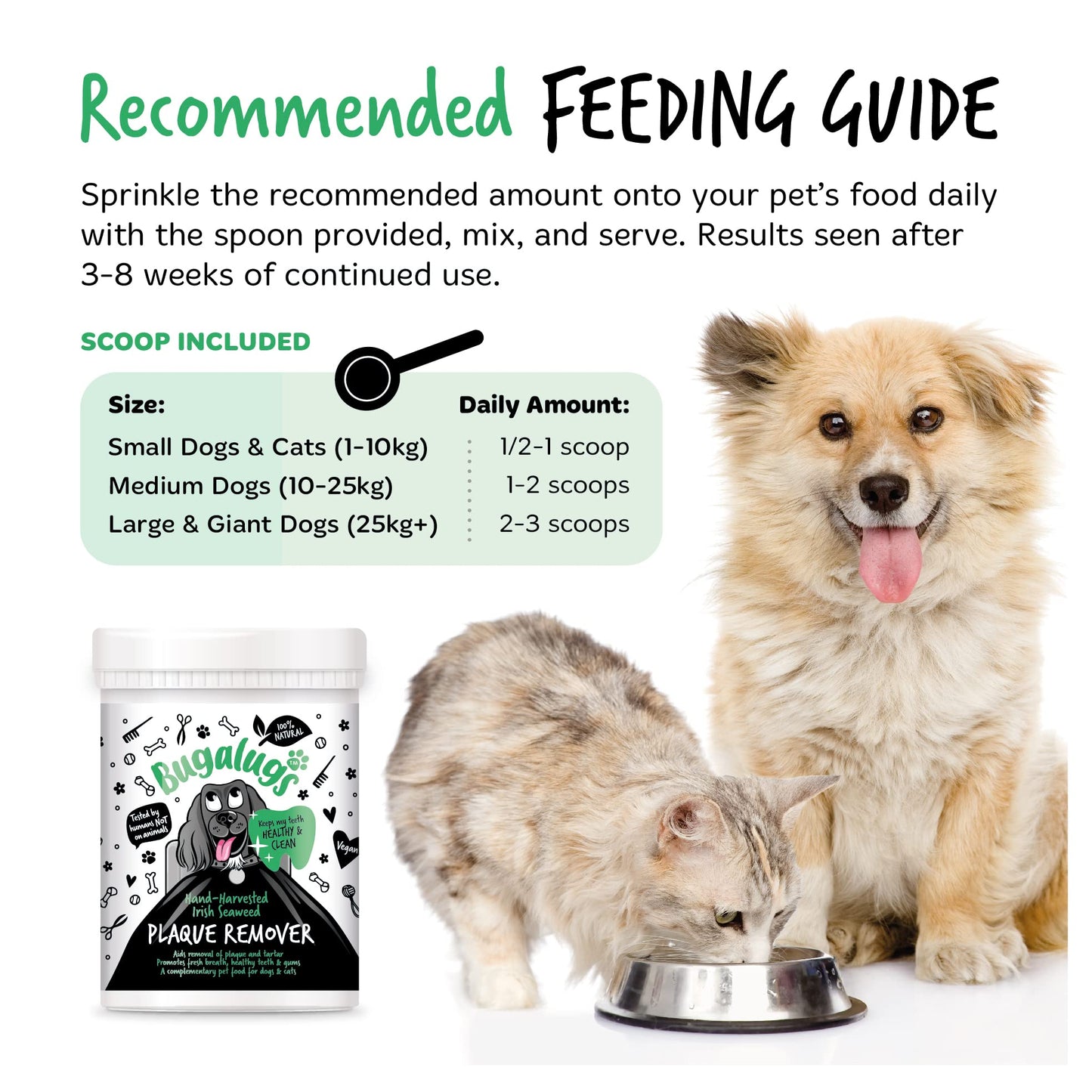 BUGALUGS Plaque Off Remover for Dog 70g Teeth & Bad Breath 100% Natural | Plaque Off Dogs No Need for Dog Toothbrush or Dog Toothpaste | Remove Dog Bad Breath & Plaque Remover for Dogs & Cats (70g)