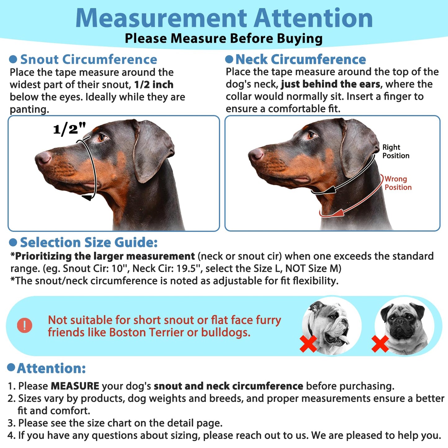 Mayerzon Dog Head Collar with Soft Padded, Gentle Leader for Medium Large Dogs, No Pull Head Harness, Anti Pull Adjustable Reflective Training Head Halter Collar (M)