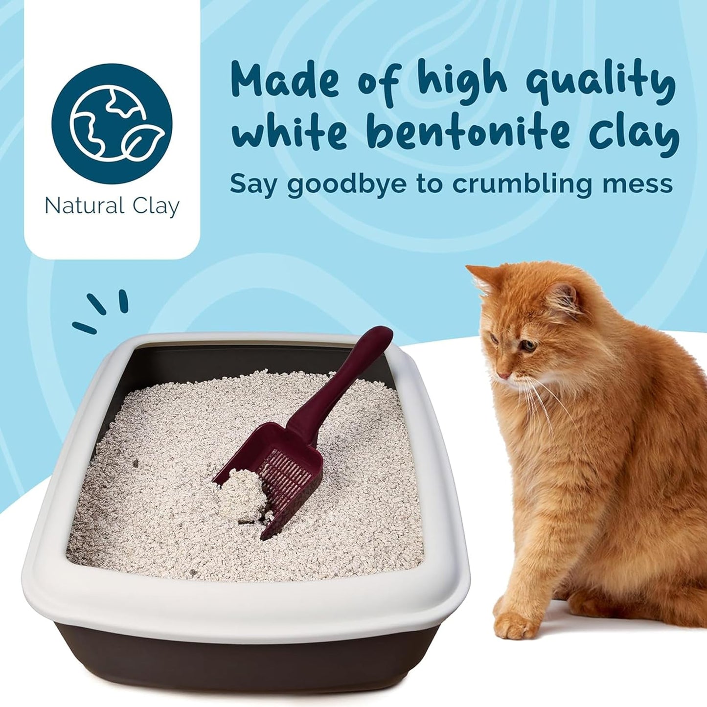 Petsentials Super Clumping Cat Litter with Activated Carbon – 10L | Ultra Absorbent Bentonite Clay, Odour Control, Fast Clumping, Low Dust | Premium Cat Litter for Hygienic Litter Box