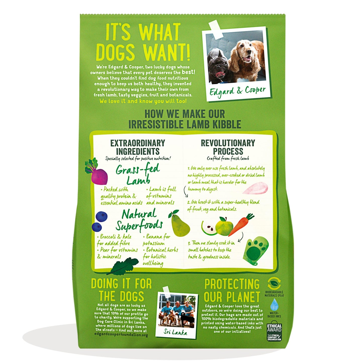 Edgard Cooper Grain Free Dog Food Dry, Natural Kibble Dry Dog Food for Adults, Gluten-Free, Hypoallergenic, with Fresh Meat & Amino Acids