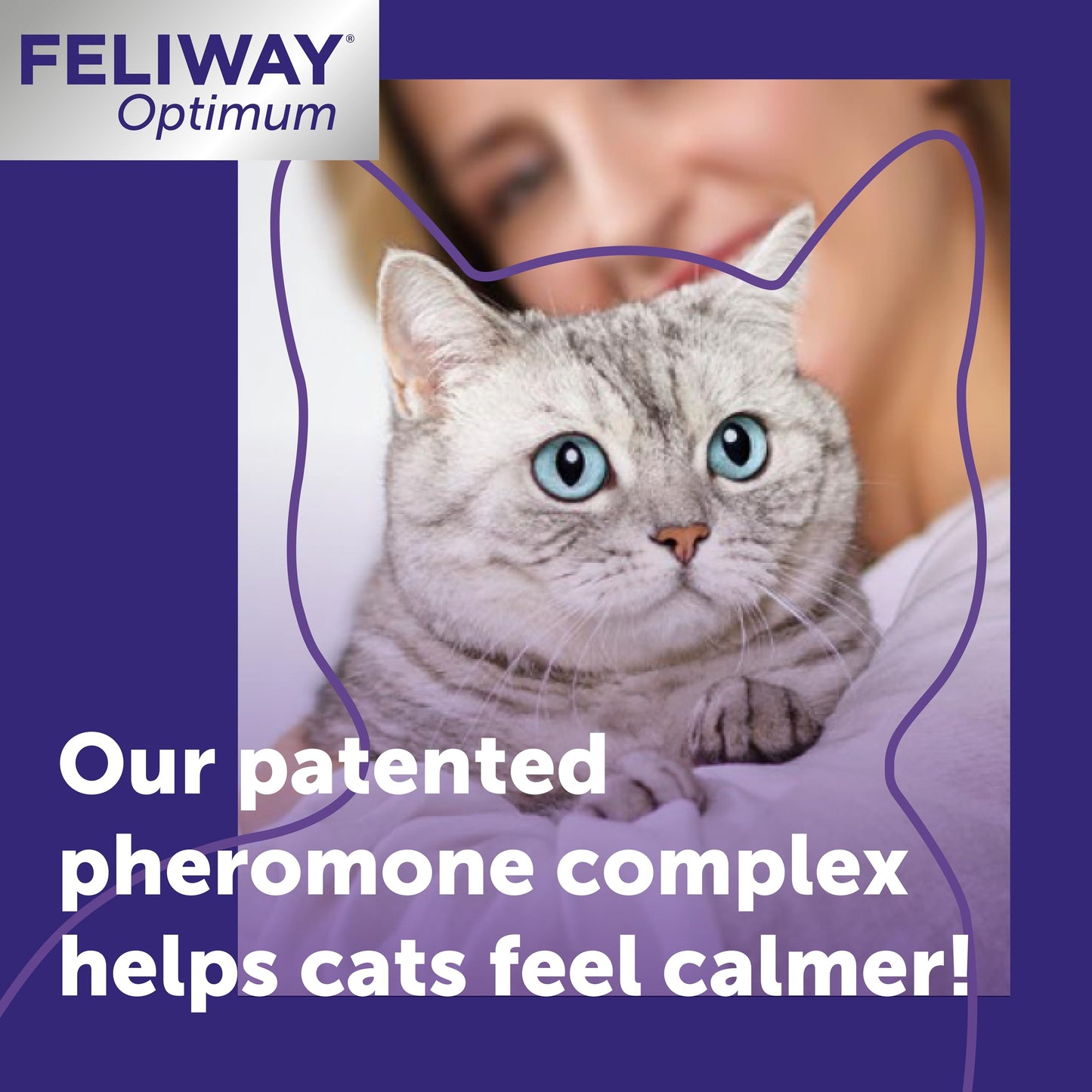 FELIWAY Optimum 30 Day Cat Calming Odourless Plug In Pheromone Diffuser Starter Kit, 48ml - Helps Solve Signs of Stress in Cats & Kittens, Veterinary Recommended, Drug-free, Clinically Proven