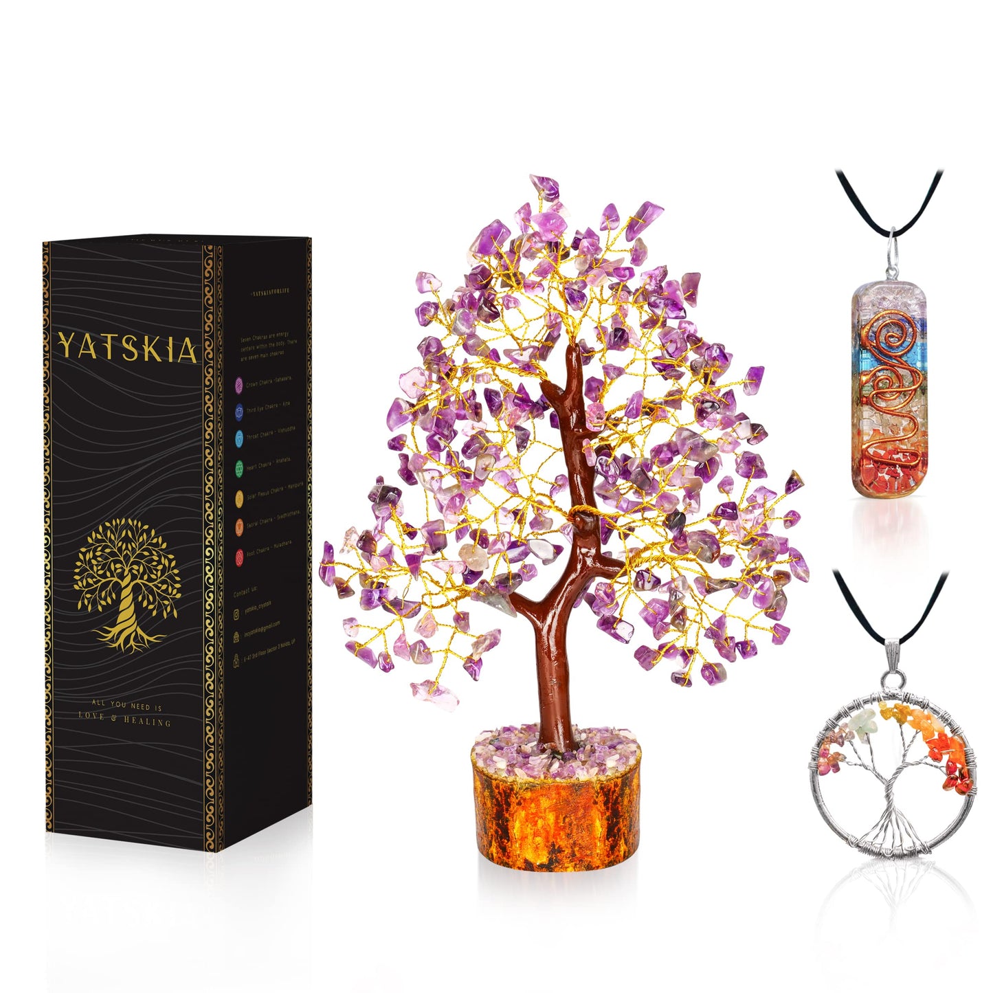 Crystal Tree - Seven Chakra Tree - Bonsai Tree - Healing Crystals - Crystals and Gemstones - Home Decor - Spiritual Gifts