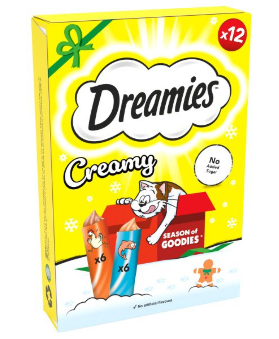 Dreamies Creamy Snack with Chicken & Salmon x12 10g