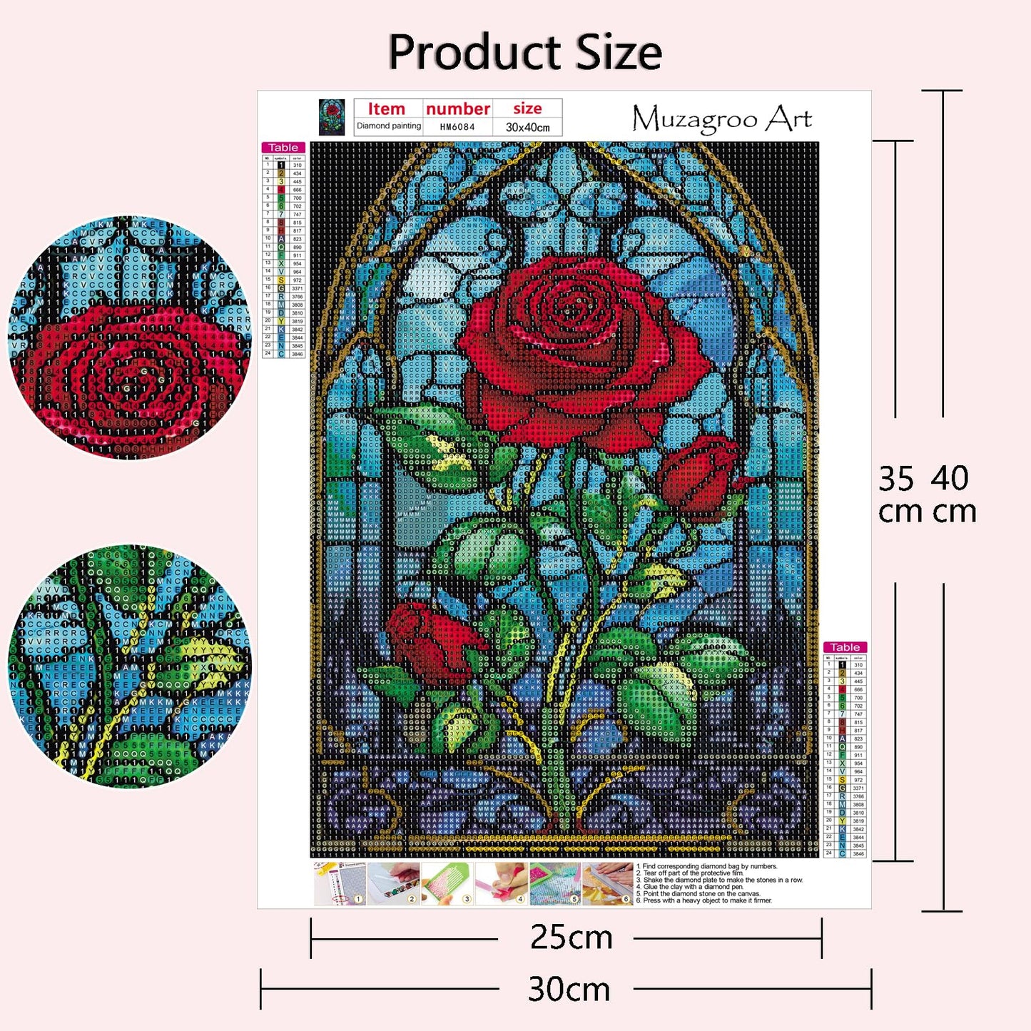 Muzagroo Art 5D Diamond Painting Kits for Adults, DIY Diamond Art Kits for Beginners, Turtle Diamond Dot Kits Gem Arts and Crafts for Living Room, Gem Painting Bedroom 4 PCS Wall Art