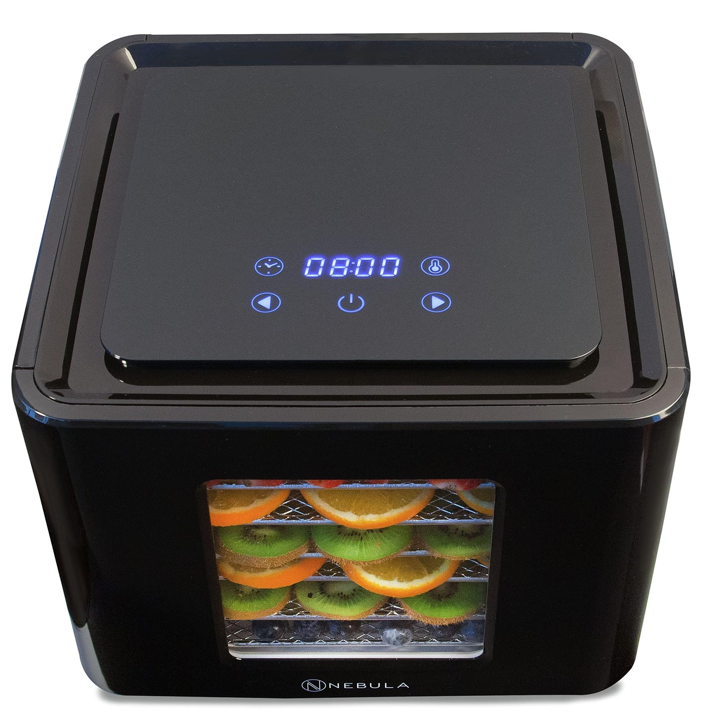 Nebula 450W Round 5 Tray Food Dehydrator | Adjustable Height, 35-70°C Temperature Control, 1-48 Hour Timer, Mesh Trays | Compact & Efficient Drying for Fruits, Vegetables, Meat, Herbs & Snacks
