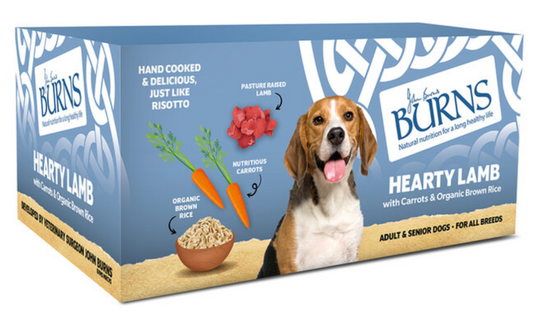 Burns Hearty Lamb with Carrots & Organic Brown Rice 12 x 150g