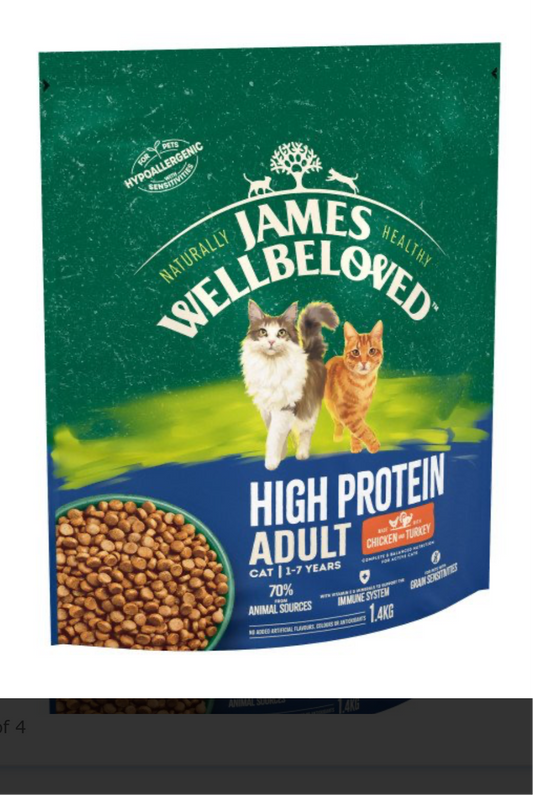 James Wellbeloved Adult Cat High Protein Chicken & Turkey 1.4kg