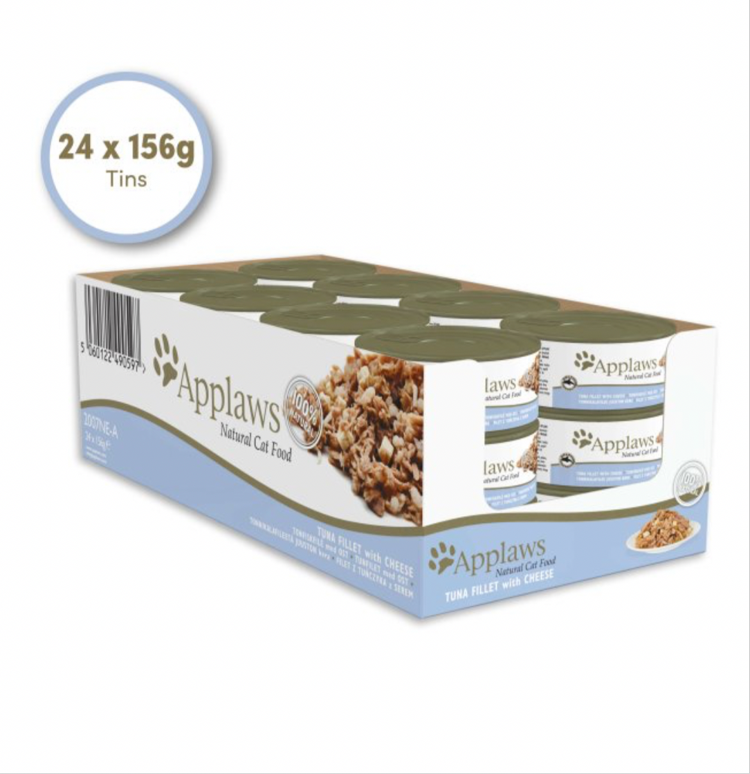 Applaws Tuna Fillet with Cheese in Broth 24 x 156g