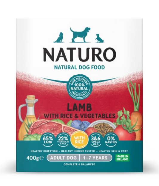 Naturo Adult Lamb with Rice & Veg Trays 7 x 400g