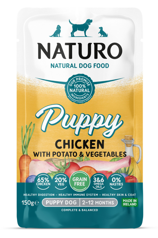 Naturo Puppy Grain Free Chicken with Potato & Veg 8 x 150g
