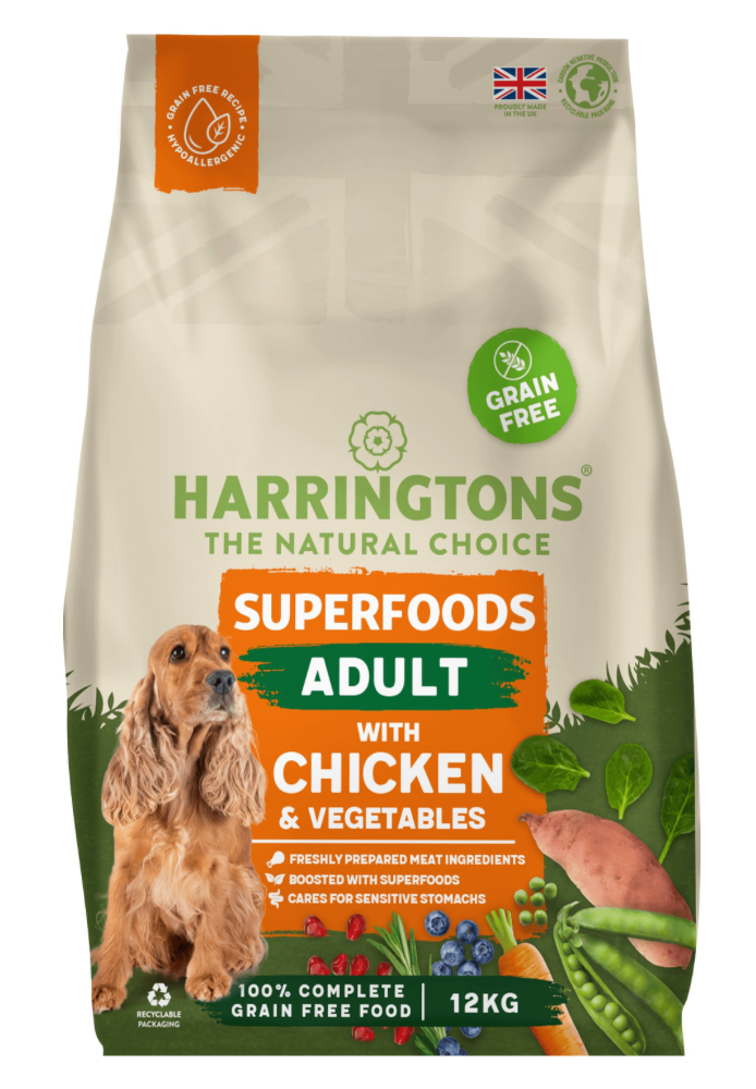 Harringtons Adult Grain Free Superfoods Chicken & Veg 12kg